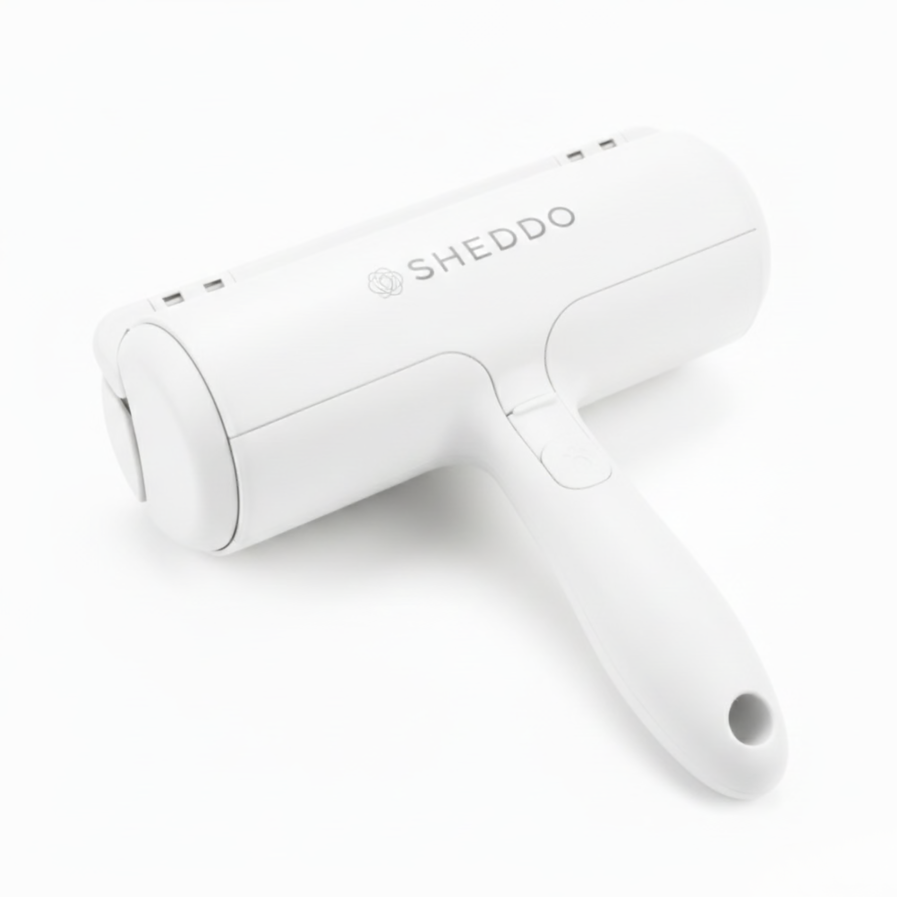 Imagen del producto rodillo removedor de pelos Sheddo en blanco en fondo blanco. 